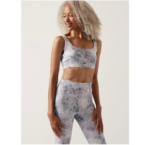 Athleta Exhale Bra Hera Abstract Grey Small